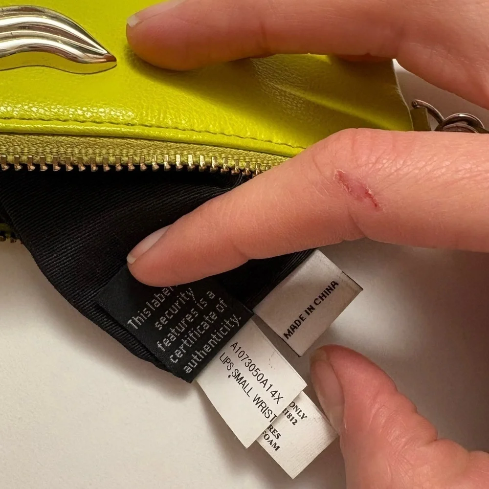 DVF “Lips” small wristlet